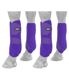 Tough 1 Extreme Vented Sport Boots Set, Purple, Medium