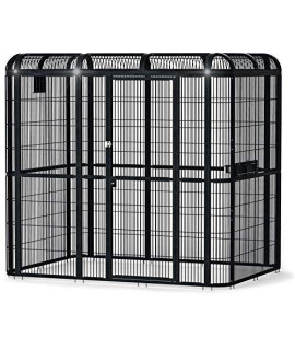 A&E Cage Co. Walk in Aviary - 1/2 Bar Spacing, 85x61, Black