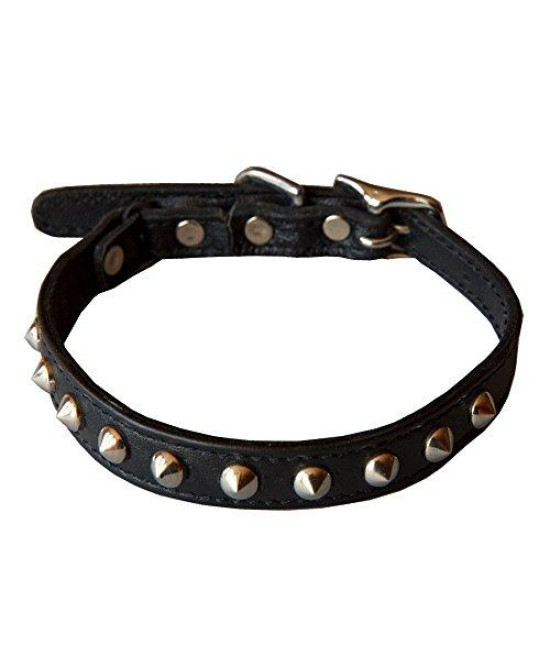 Kitty Planet Outlaw Black Studded Leather Safety Cat Collar
