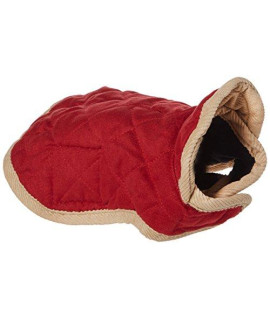 Dog gone Smart Bed DgSWSBQ0806 Nanosuede Belly Quilted Dog Jacket 8-Inch Red