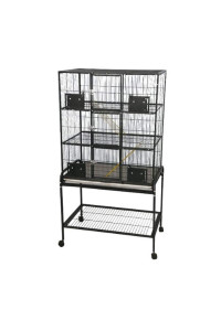 A&E cage co. 3 Level Small Animal cage with Removable Base 32x22 Platinum