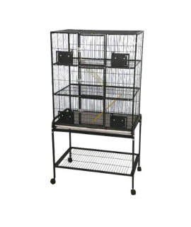 A&E cage co. 3 Level Small Animal cage with Removable Base 32x22 Platinum