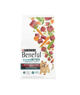 Purina Beneful IncrediBites with Farm-Raised Beef, Small Breed Dry Dog Food - (6) 3.5 lb. Bags