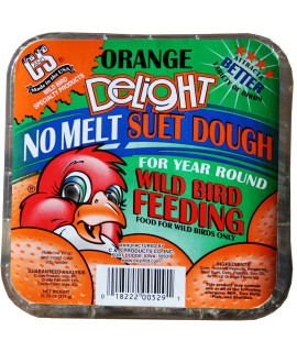 C&S Orange Delight No Melt Suet Dough, 12/pack 11.75 Ounces