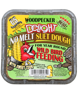 c&S Woodpecker Delight No Melt Suet Dough 11.75 Ounces, 12 Pack