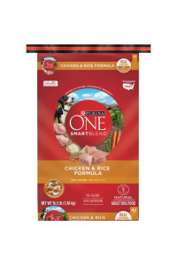 Purina ONE Natural Dry Dog Food, SmartBlend Chicken & Rice Formula - 16.5 lb. Bag