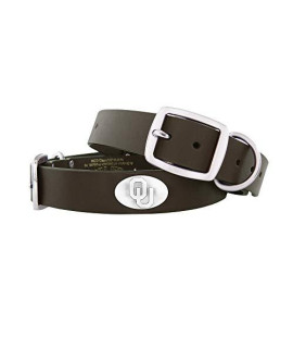 ZEP-PRO Oklahoma Sooners Brown Leather Concho Dog Collar, Large