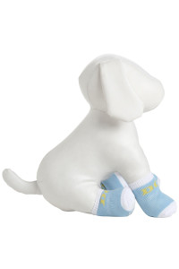 Soft cotton Anti-Skid Dog Socks - BlueWhite - X-SmallSmall