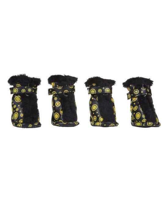 Pet Life Yellow and Black comfort Dog Boots MD