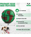 Goughnuts  Virtually Indestructible Ball - Guaranteed Dog Chew Toys for Aggressive Chewers Like Pit Bulls, German Shepherds, and Labs from 30-70 Pounds - Tough and Durable Natural Rubber - Green