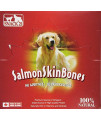 Salmon Skin Bone For Dogs By Snack 21 (Box With 18 Bones)