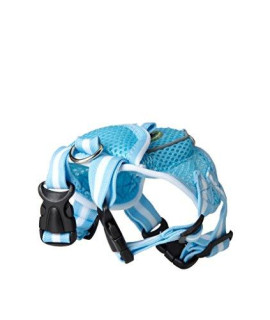 Pet Life Dpf42013 Mesh Dog Harness Backpack With Pouch, Small, Blue
