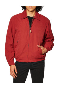 London Fog Mens Auburn Zip-Front golf Jacket (Regular Big-Tall Sizes), chili, Small