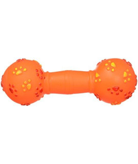 Boss Pet Products 51657 Large Vinyl Dumbbell Dog Toy with Squeaker, Assorted Colors