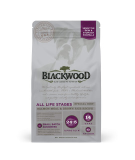 Blackwood Pet Food 22301 All Life Stages Special Diet Sensitive Skin Salmon Meal & Brown Rice Recipe 30Lb.