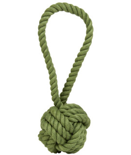 Harry Barker Rope Tug and Toss Toy - Medium - Green