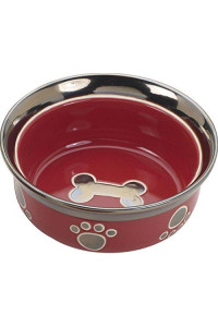 Ethical Pet Products (Spot) CSO6886 Ritz Copper Rim Cat Dish, 5-Inch, Red