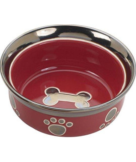 Ethical Pet Products (Spot) CSO6886 Ritz Copper Rim Cat Dish, 5-Inch, Red
