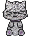 FouFou Dog Love Your Breed Rhinestone Sticker, Grey Tabby Cat
