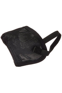 Pro Guard Mesh Dog Muzzle for Short Nose - Flat Faced Dogs, (Pug Muzzle) one Size Fits All
