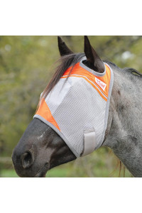 Cashel Crusader Horse Fly Mask for Charity, Orange, Horse