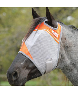 Cashel Crusader Horse Fly Mask for Charity, Orange, Horse