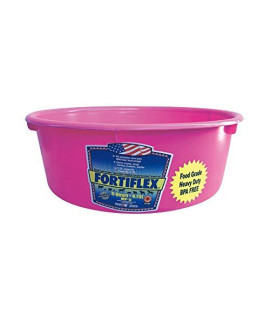 Fortiflex Mini Feed Pan for Dogs and Horses 5-Quart Hot Pink