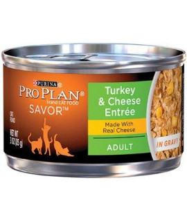 Pro Plan Turkey & Cheddar Cheese Entree Adult Canned Cat Food in Gravy