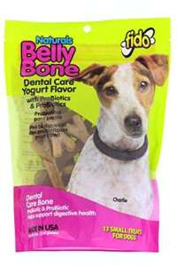 Fido Small Belly Bone, 8 Ounces, Yogurt Dog Treats with Prebiotics and Probiotics