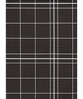 Broder Mfg Inc White Lines Flannel Backed Vinyl Tablecloth - Black, 60X104 Oblong (Rectangle) Perfect For Picnics, Barbeques, Parties, Camping, Special Occasions, Gatherings, And Everyday Use