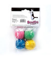 Boss Pet 04467 Scruffs Colorful Kitty Springy Foam Sponge Balls (4 Pack), Multicolor