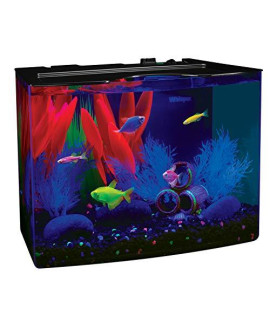 GloFish Crescent Aquarium Kit 5 Gallons, Includes Hidden Blue LED Light And Internal Filter