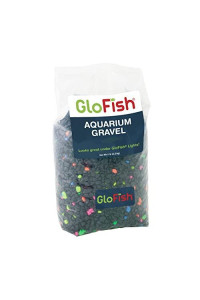 GloFish aquarium Gravel 5 Pounds, Black With Fluorescent Accents, Complements GloFish Tanks