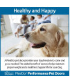 PlexiDor Performance Pet Doors for Dogs and Cats - Door Mount Dog Door with Lock and Key - Silver, Medium Sizes