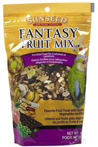 Sun Seed Company Bss59305 Fantasy Fruit Mix Cockatiel Treats Pouch, 11-Ounce