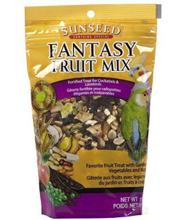 Sun Seed Company Bss59305 Fantasy Fruit Mix Cockatiel Treats Pouch, 11-Ounce