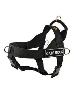 Dean & Tyler D&T UNIVERSAL cATSROcK BK-M DT Universal Fun No Pull Dog Harness cats Rock Medium Fits girth 66cm to 81cm Black