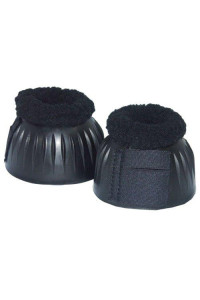 Intrepid International Fleece Top Bell Boots, Black, Large