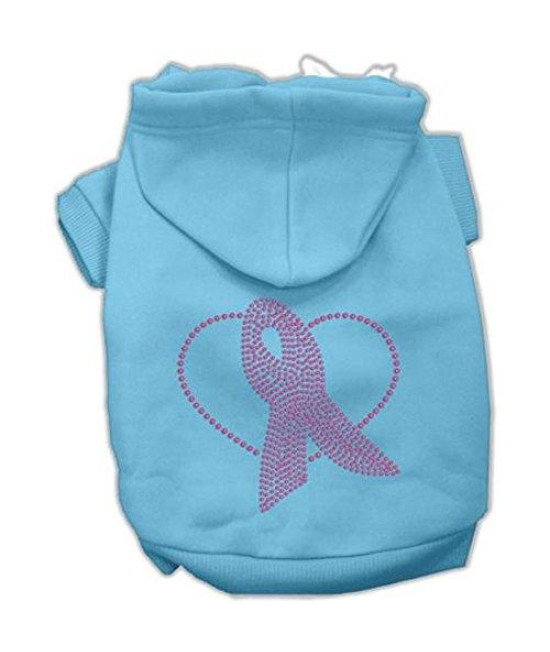 Mirage Pet Products Pink Ribbon Rhinestone Hoodies Baby Blue L (14)
