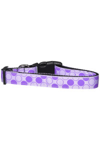 Mirage Pet Products Diagonal Dots Nylon collar Large Lavender