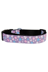 Mirage Pet Products Butterfly Nylon Ribbon collar Large Lavender