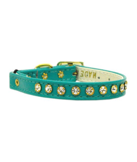 Mirage Pet Product crystal cat Safety wBand collar Turquoise 12