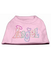 Mirage Pet Products 8 Technicolor Angel Rhinestone Pet Shirt, X-Small, Light Pink