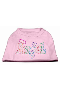 Mirage Pet Products 8 Technicolor Angel Rhinestone Pet Shirt, X-Small, Light Pink