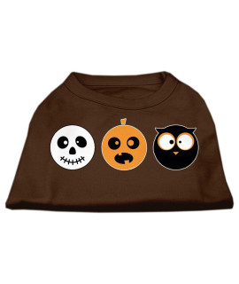 Mirage Pet Products The Spook Trio Screen Print Dog Shirt Brown XS (8)