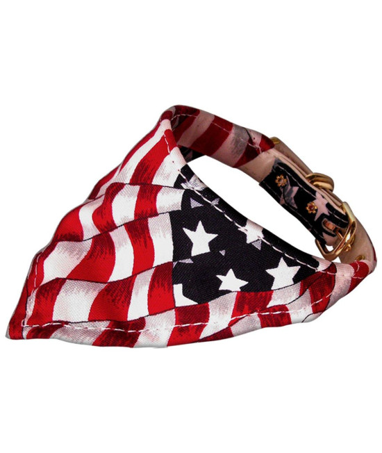 Mirage Pet Products America The Beautiful Bandana Collar for Dogs, 12-Inch, Patriotic
