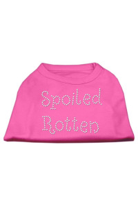 Mirage Pet Products Spoiled Rotten Rhinestone Pet Shirt, Medium, Bright Pink