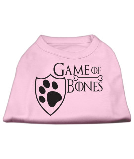 Mirage Pet Products game of Bones Screen Print Dog Shirt Light Pink XXXL (20)