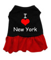 Mirage Pet Products I Heart New York Screen Print Dress Black with Red Sm (10)
