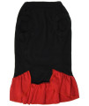 Mirage Pet Products 57-18 LGBKRD 14 Rhinestone Rainbow Peace Dress Black with Red, Large